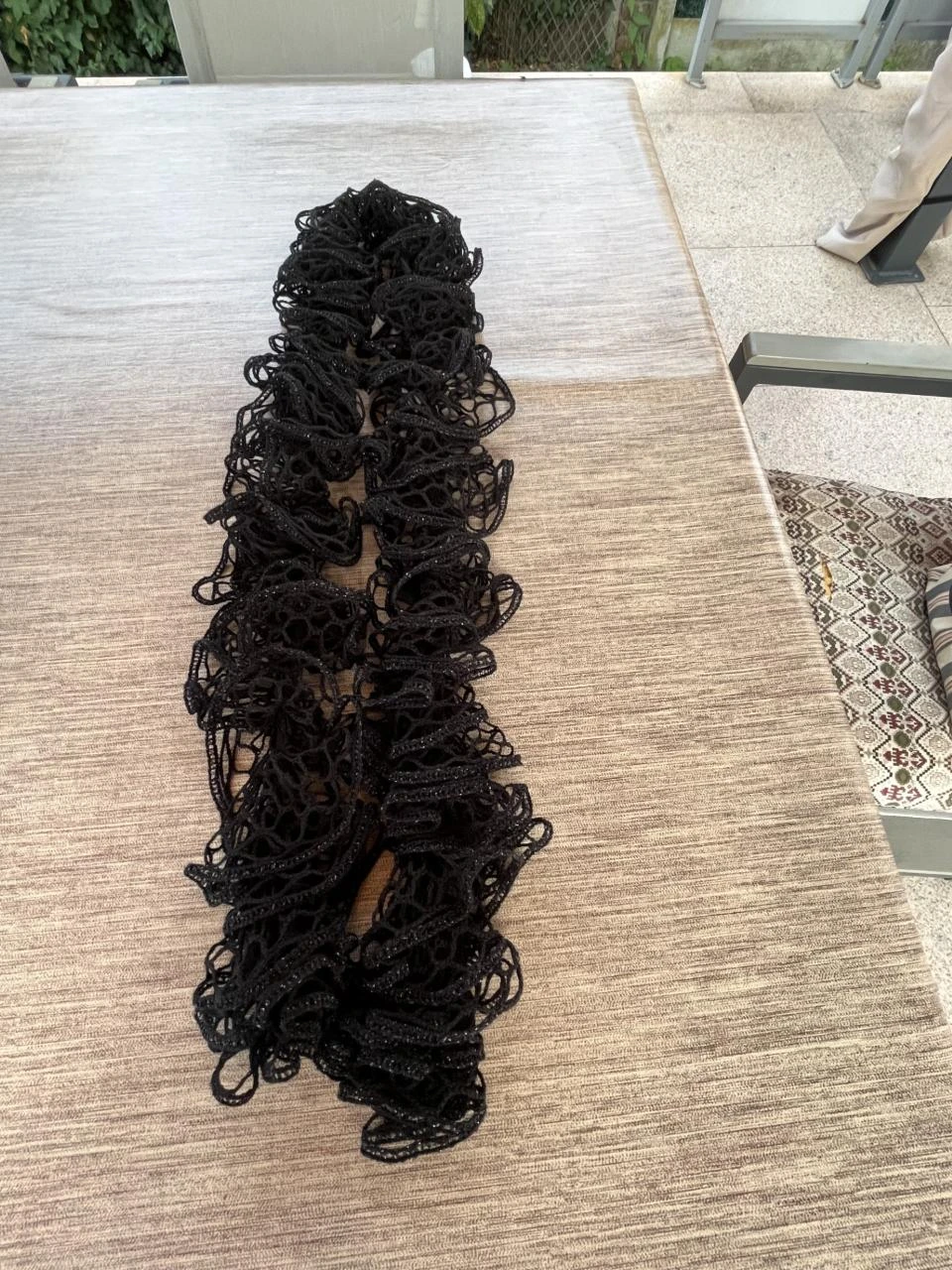 Bufanda Snood Schal bufanda sjaal scairf sciarpa lonço Noir paillettes – photo 2